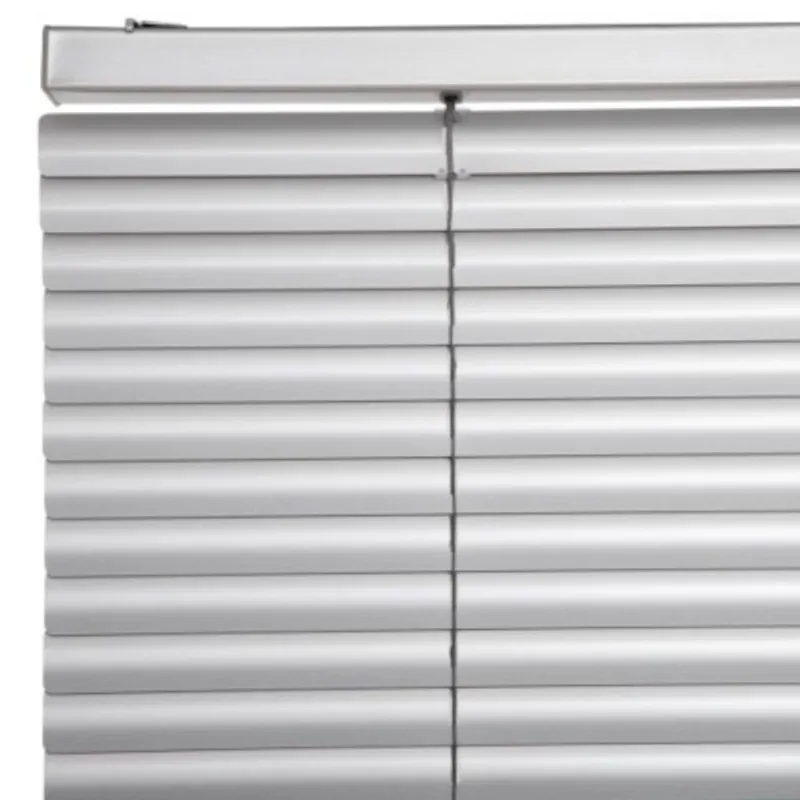 BERTEX - Persiana de aluminio Plata 105cm ancho x230cm alto Láminas 25mm