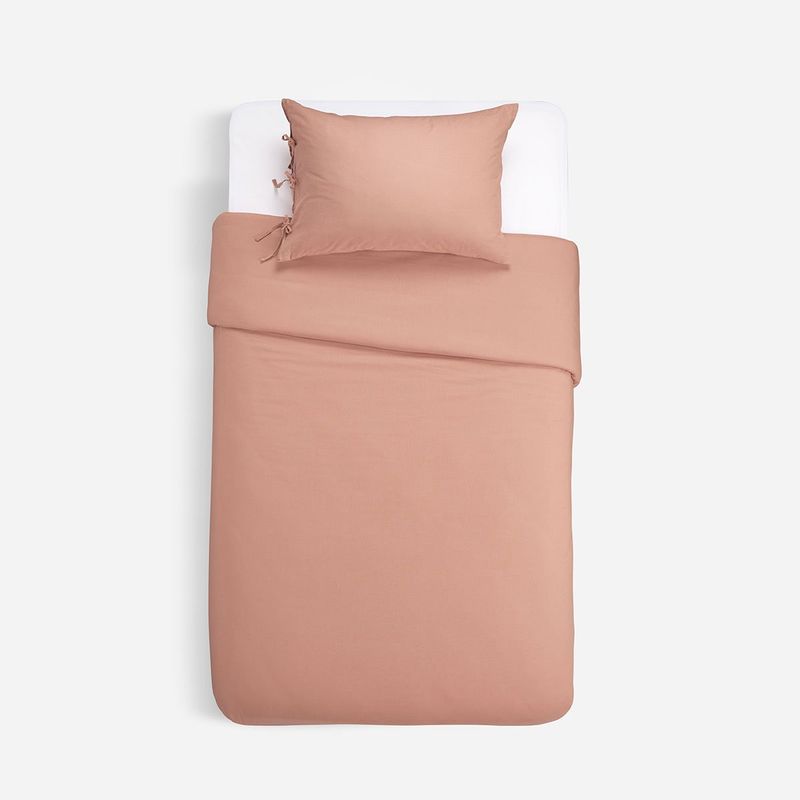 ROSEN - Funda Plumón Rosen Lino-Algodón Pure Liso 1 Plaza Ambar