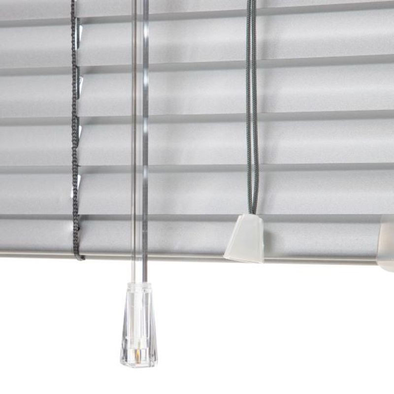 BERTEX - Persiana de aluminio Plata 85cm ancho x 140cm alto Láminas 25mm BERTEX