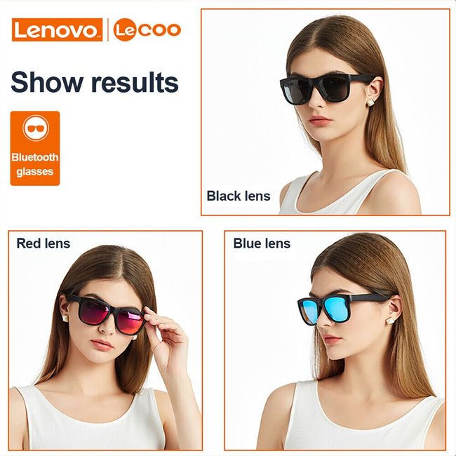 LENOVO - Gafas de sol con bocina bluetooth Lenovo Lecoo C8