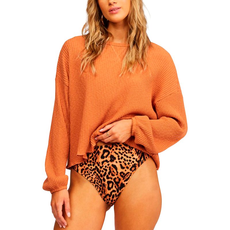 BILLABONG - Sweater Mujer Come Through Terracota BILLABONG