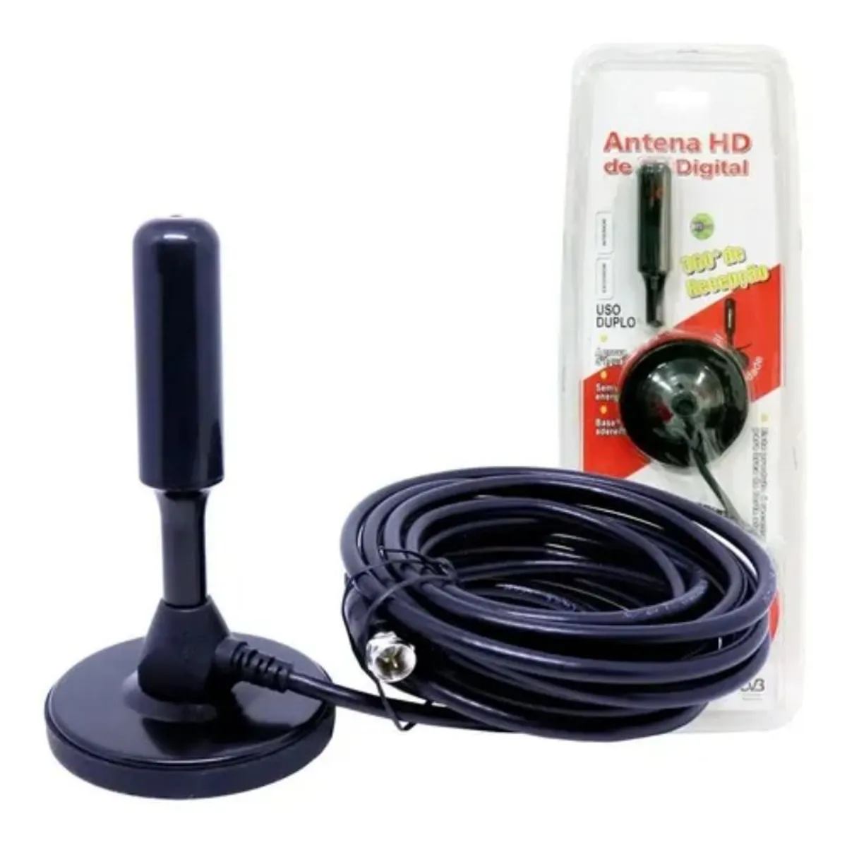 GENERICO - Antena Tv Digital Hd Con Iman Interior Exterior