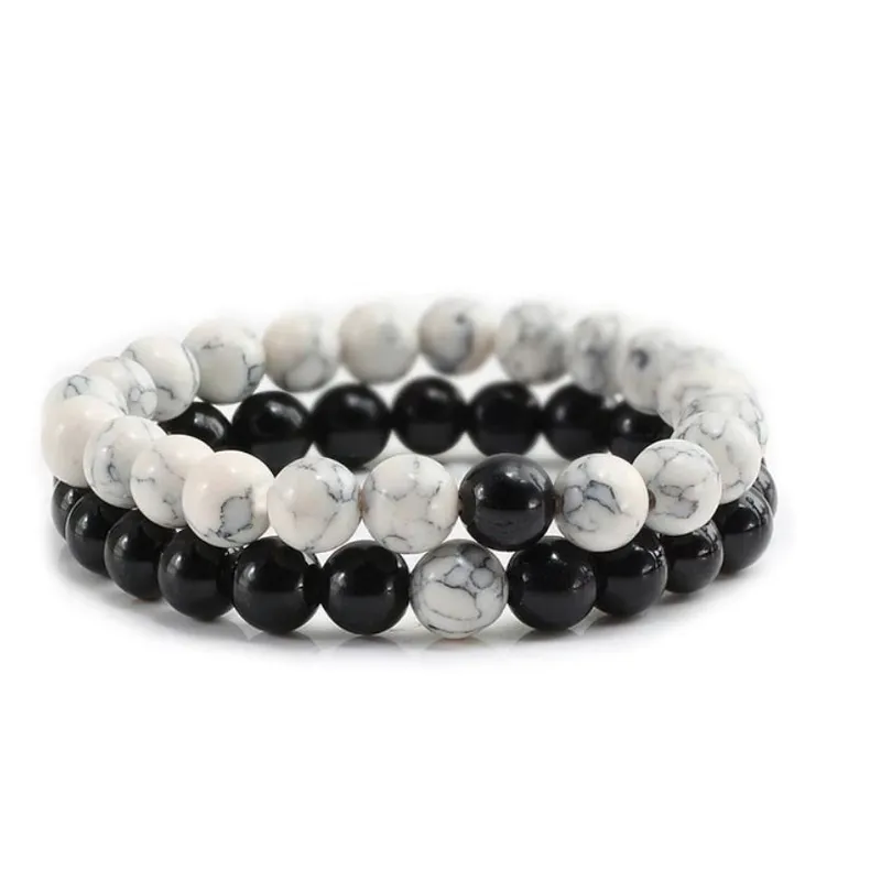 GENERICO - Set De Pulsera De Piedras Unisex Parejas Mod Duo