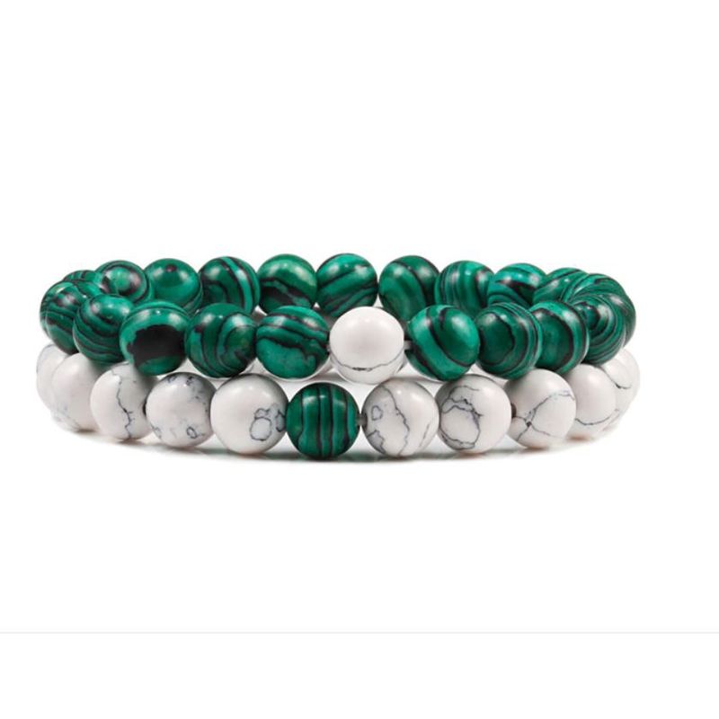 GENERICO - Set De Pulsera De Piedras Unisex Parejas Mod Duo