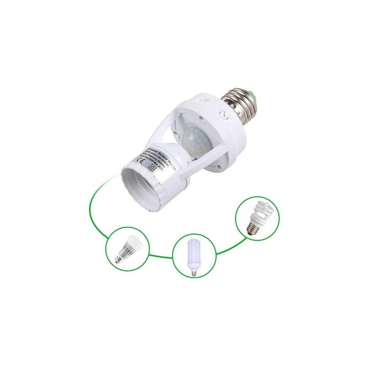 Base Para Ampolleta Con Sensor De Movimiento Automatico, marca GENERICO - Foto 2
