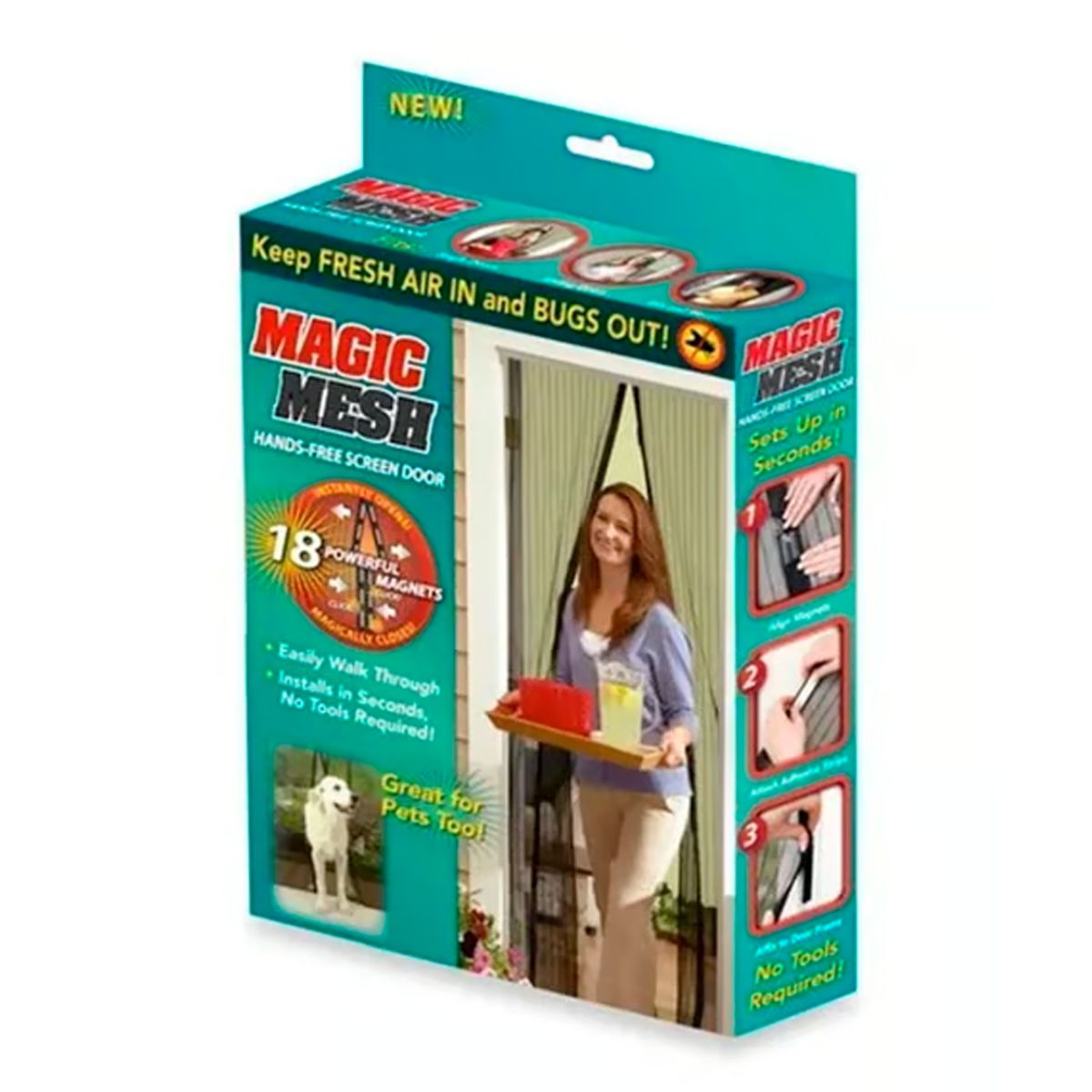 GENERICO - Malla Anti Mosquitos Polillas Cortina Magnética 210x100