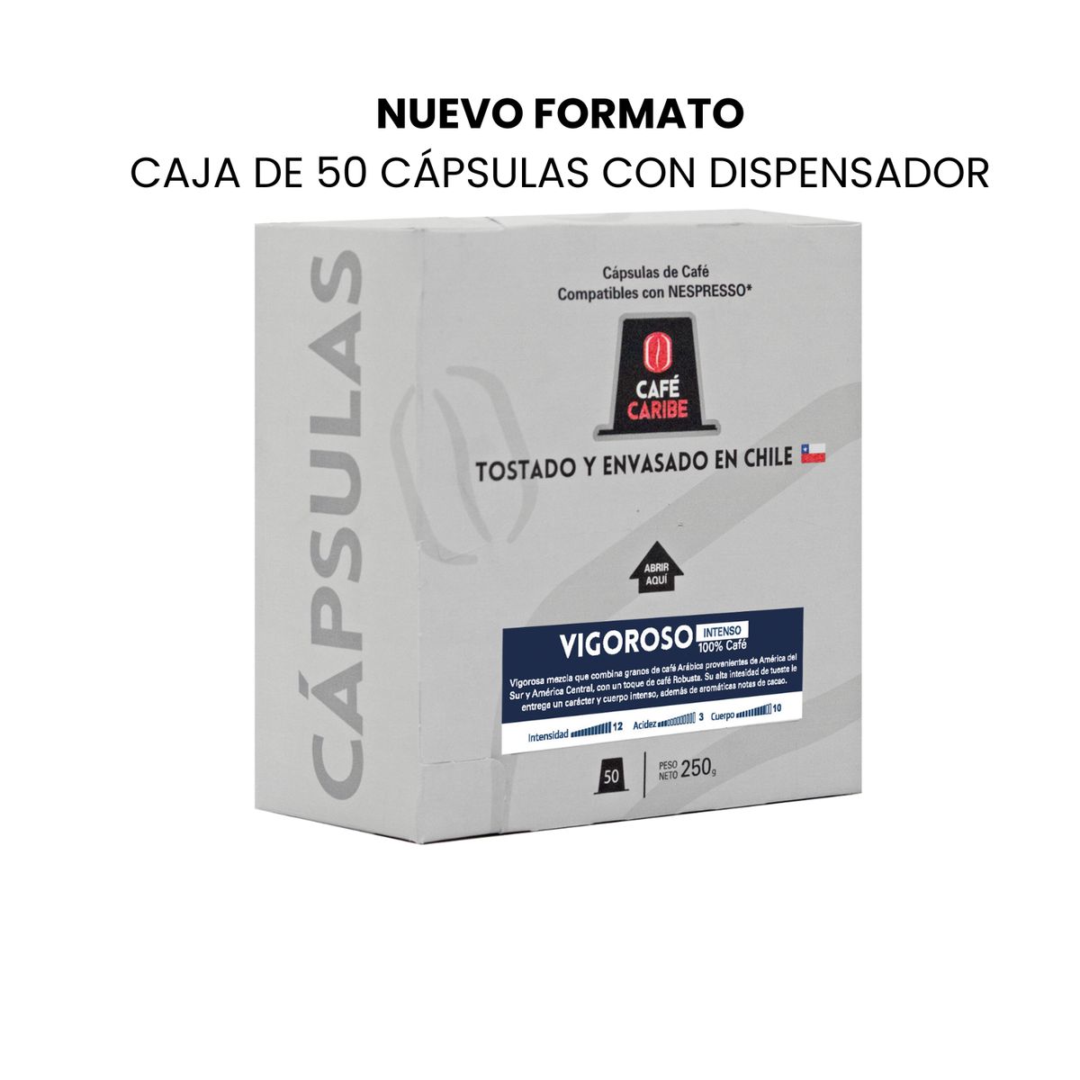 CAFE CARIBE - Café Vigoroso Intenso 100 cápsulas Nespresso compatibles