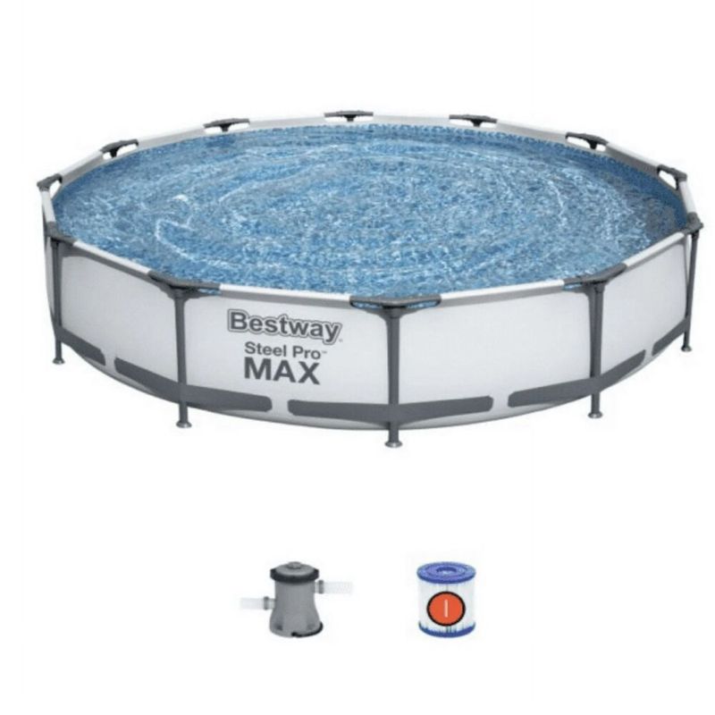 BESTWAY - Piscina Estructural Bestway 366 Cm x 76 cm  Steel Pro Max con Bomba