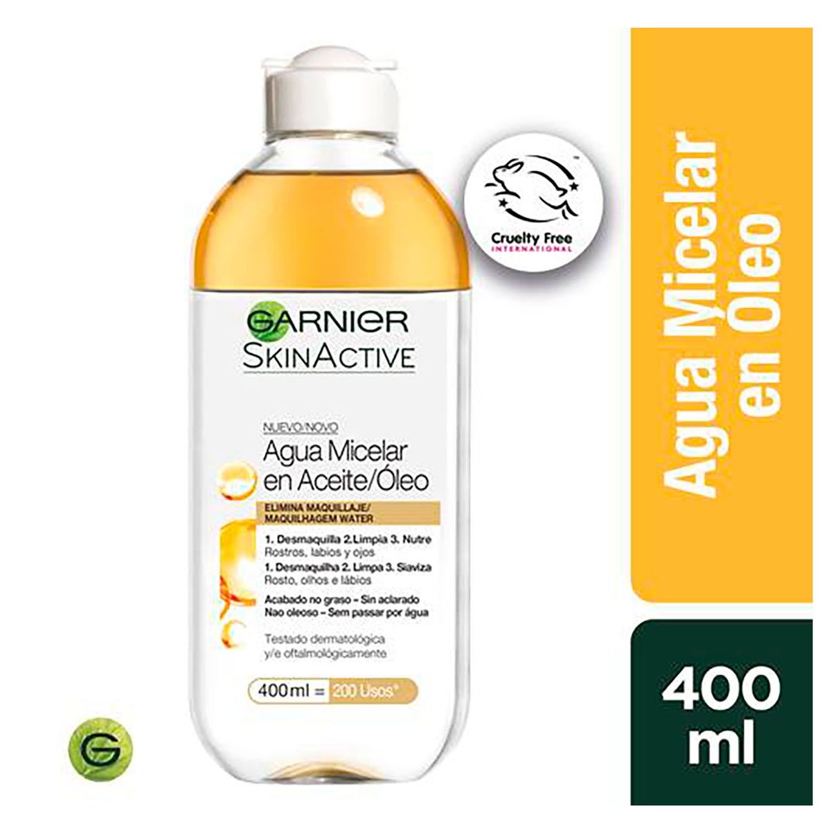 GARNIER - Pack 2 Agua Micelar Óleo + Travel Size Garnier Skin Active