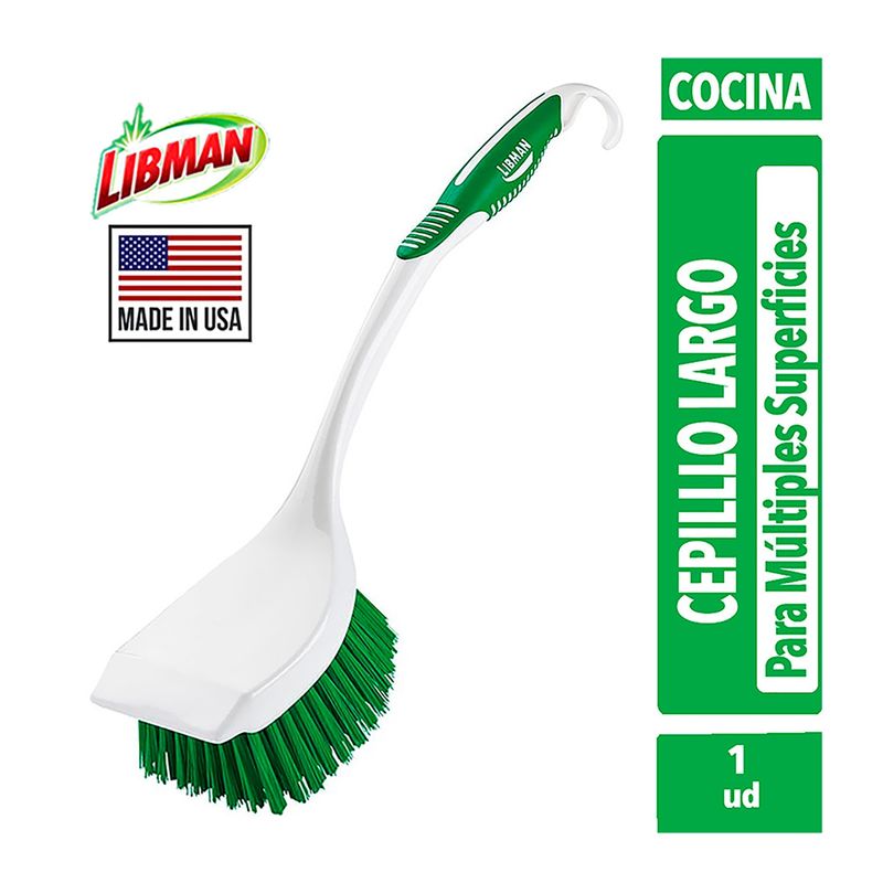LIBMAN - Cepillo Multiuso De Mango Largo Para Cocina