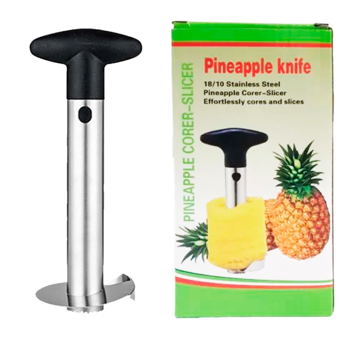 GENERICO - Pelador Rebanador Extractor Piña Acero Inoxidable