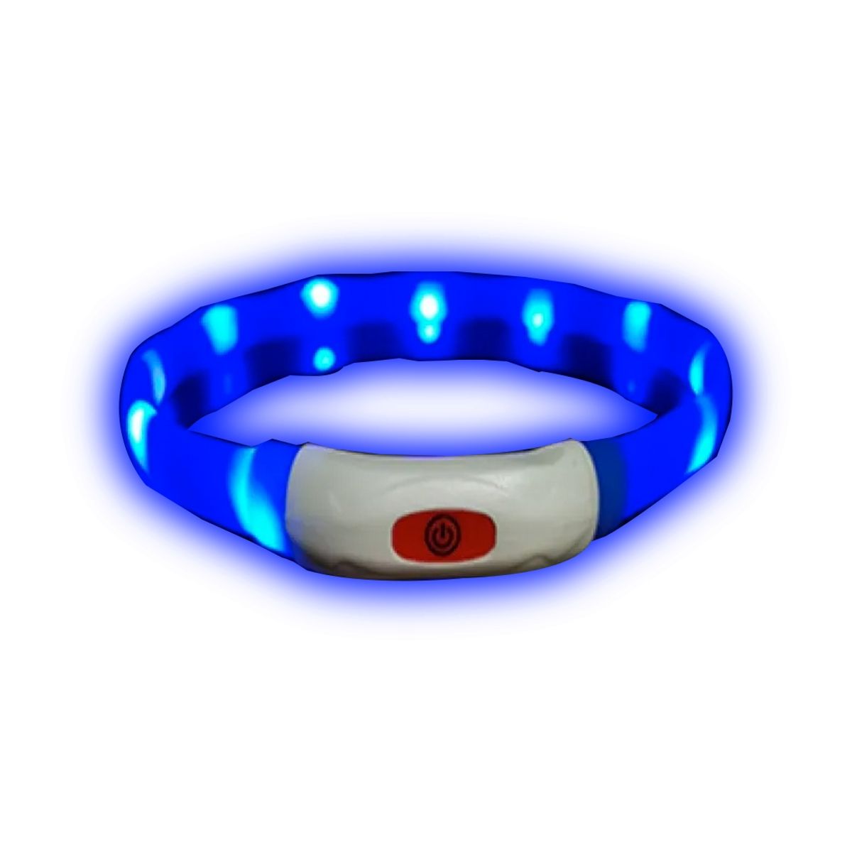 GENERICO - Collar Led Luminoso 35 Cm Perro Carga Usb Azul