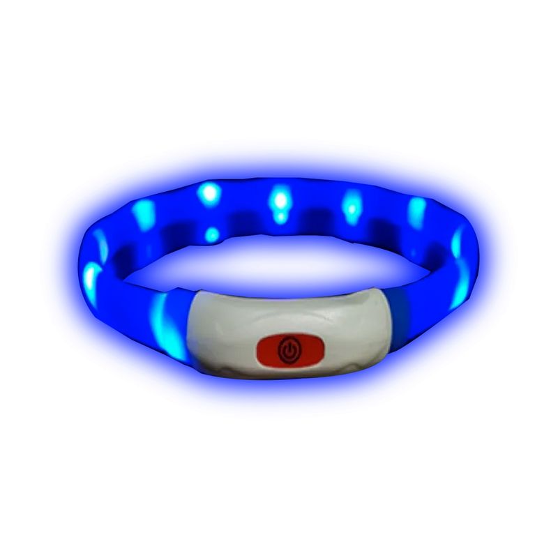 GENERICO - Collar Led Luminoso 35 Cm Perro Carga Usb Azul