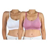 Pack 2 Sostén Deportivo Elasticado Mujer Peto Tiritas Ajustables Liso.