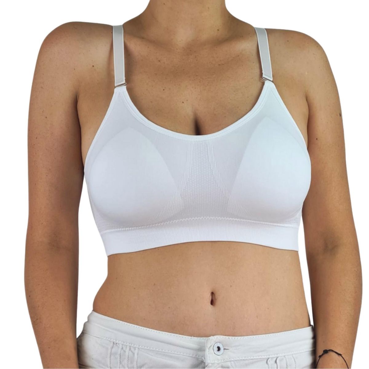 LOOK SHOP - Pack 2 Sostén Deportivo Elasticado Mujer Peto Tiritas Ajustables Liso.