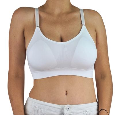 Imagen 2 del producto Pack 2 Sostén Deportivo Elasticado Mujer Peto Tiritas Ajustables Liso.