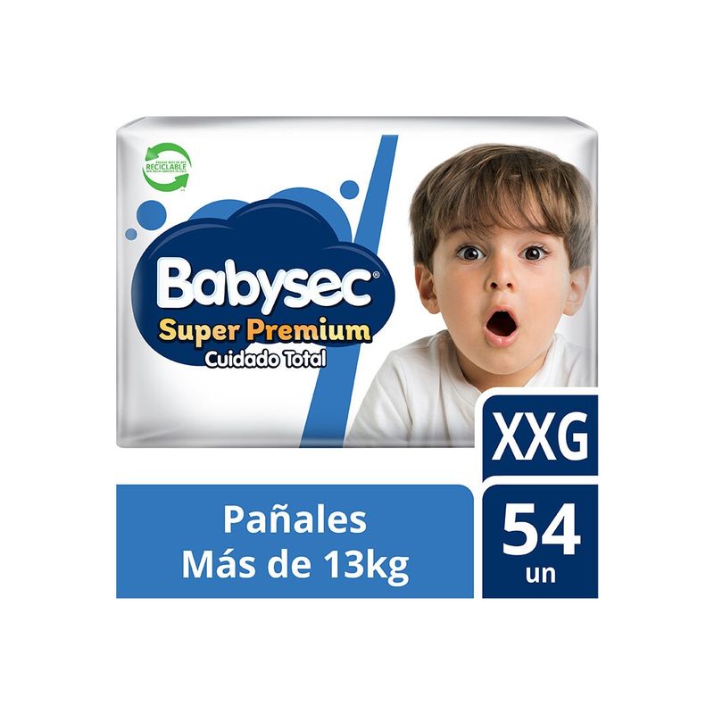 BABYSEC - Pañales De Bebé Babysec Super Premium 54 Un Xxg