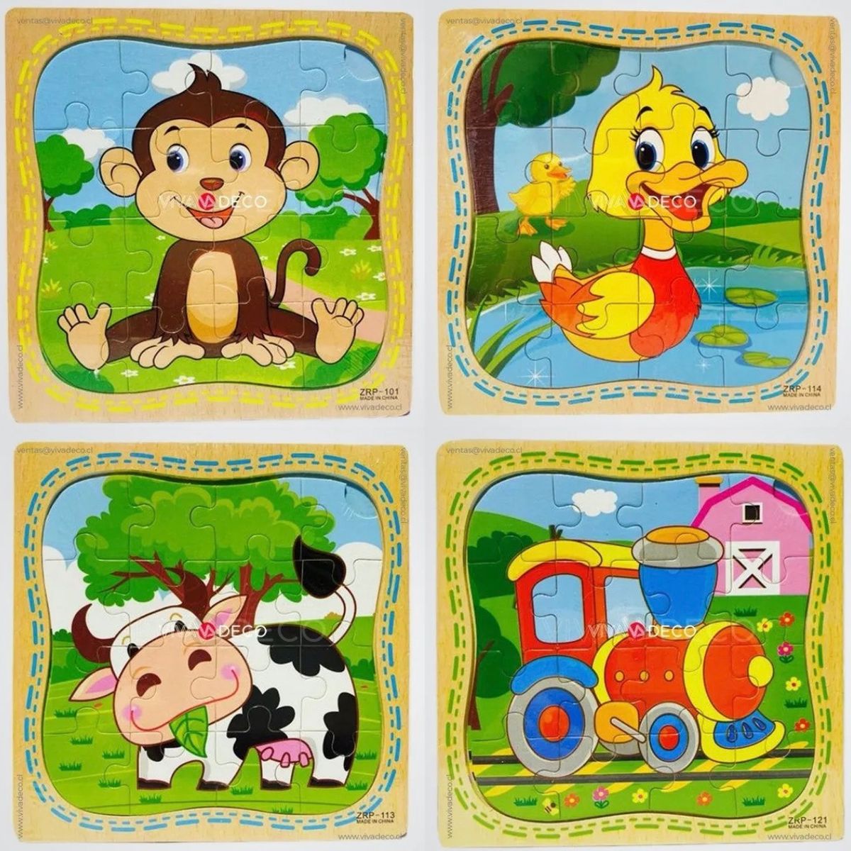 UNIVERSAL - Pack 6 Puzzle Infantil Rompecabeza de 16 Piezas Cada Una