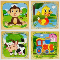UNIVERSAL - Pack 6 Puzzle Infantil Rompecabeza de 16 Piezas Cada Una