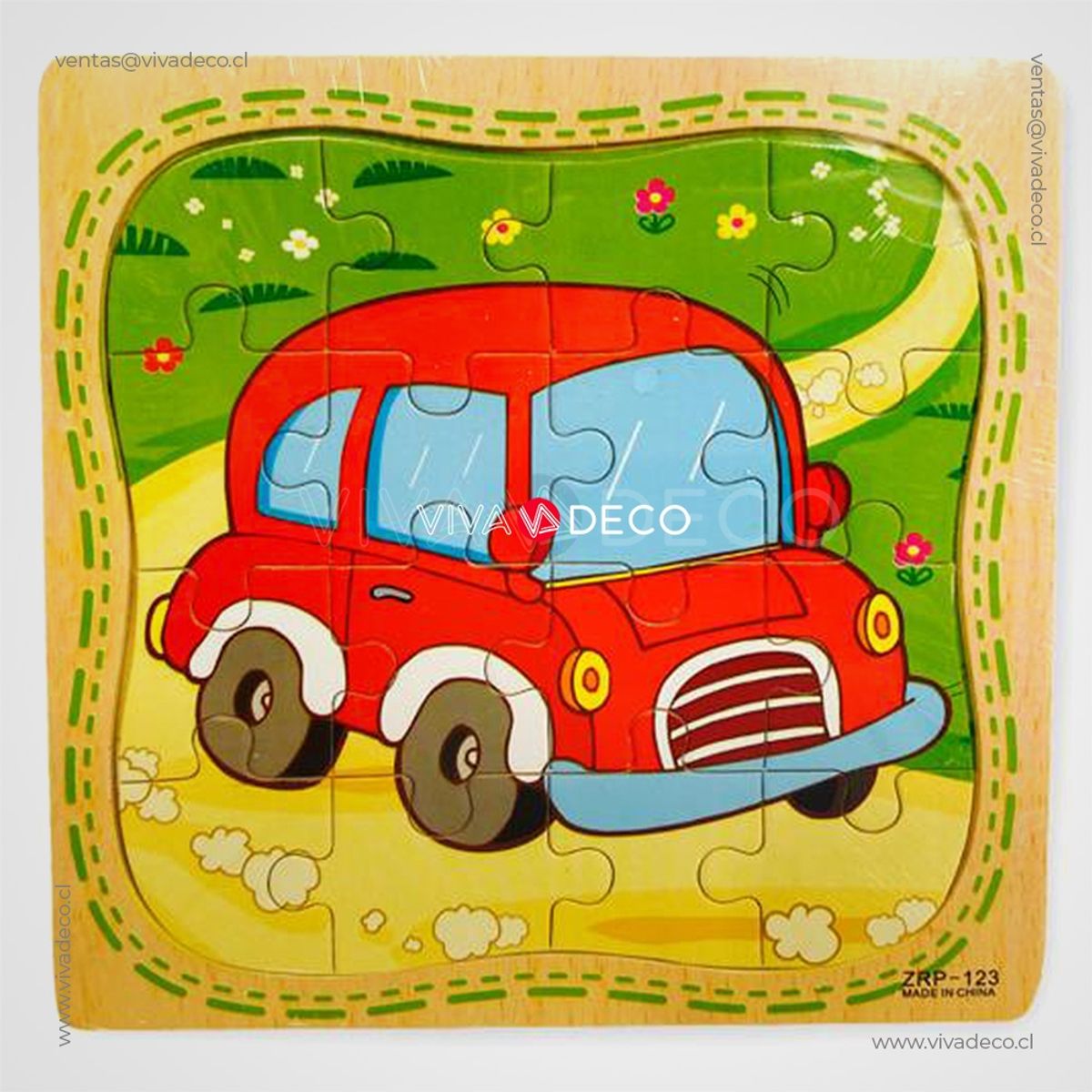 UNIVERSAL - Puzzle Infantil Rompecabeza de 16 Piezas Cada Una AUTO