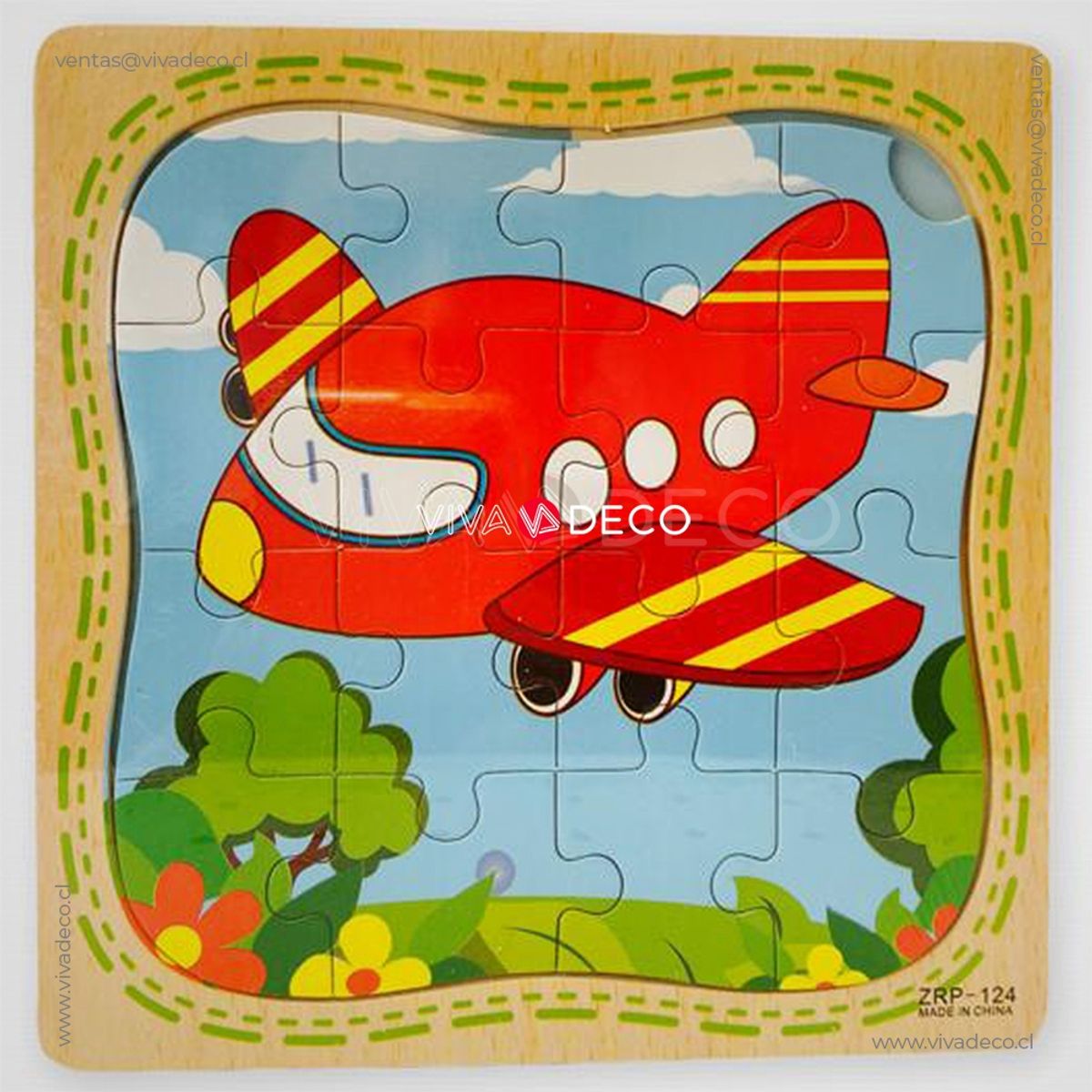 UNIVERSAL - Puzzle Infantil Rompecabeza de 16 Piezas Cada Una AVION