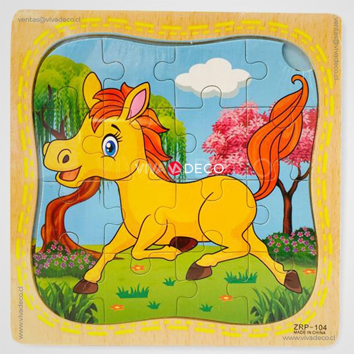UNIVERSAL - Puzzle Infantil Rompecabeza de 16 Piezas Cada Una CABALLO