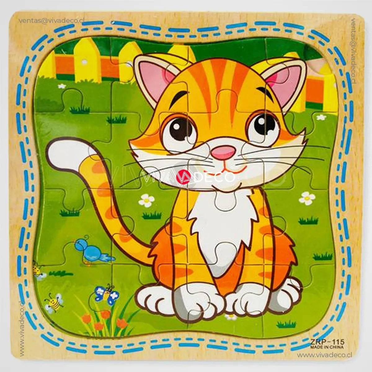 UNIVERSAL - Puzzle Infantil Rompecabeza de 16 Piezas Cada Una GATO