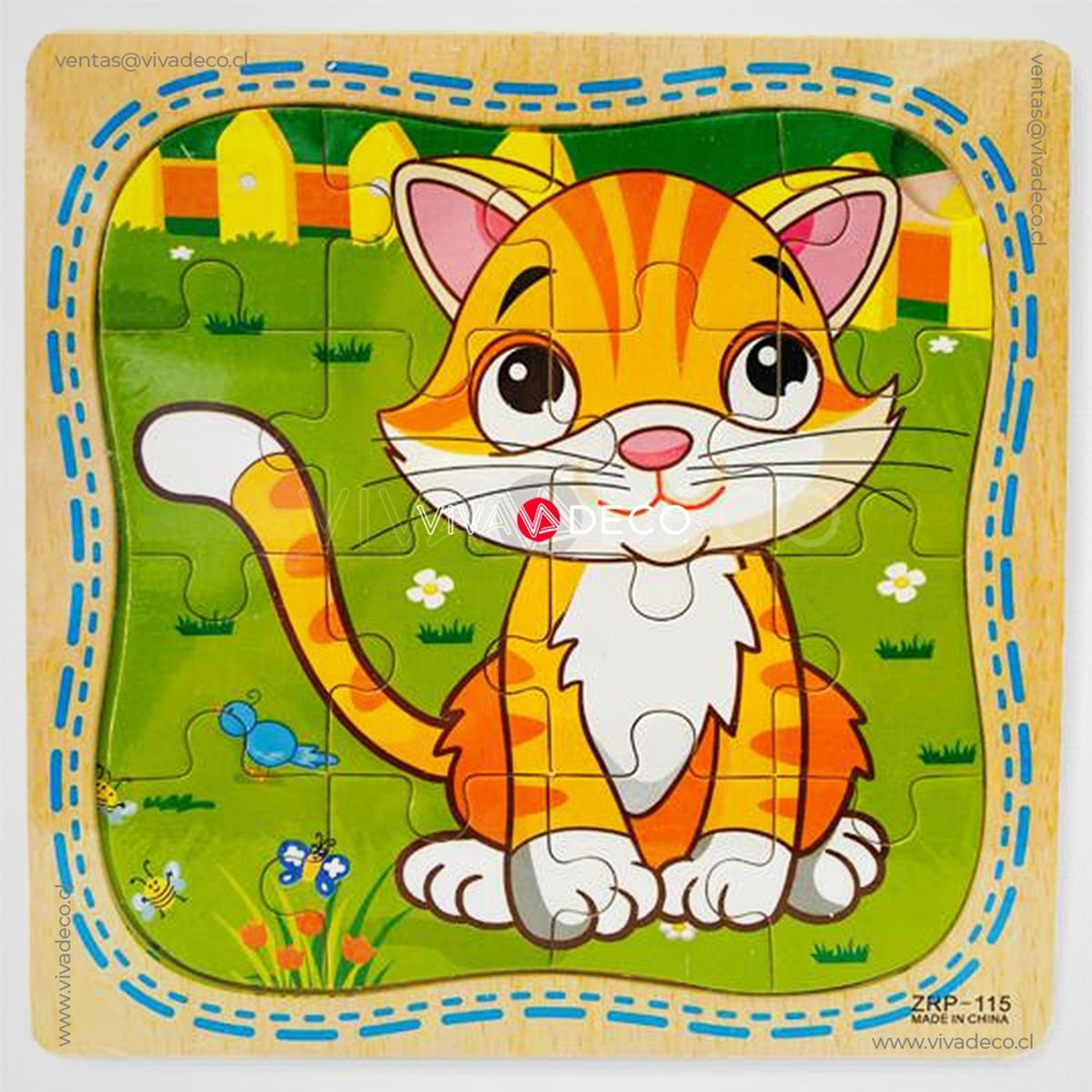 UNIVERSAL - Puzzle Infantil Rompecabeza de 16 Piezas Cada Una GATO