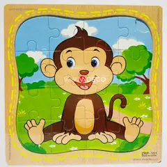 UNIVERSAL - Puzzle Infantil Rompecabeza de 16 Piezas Cada Una MONO