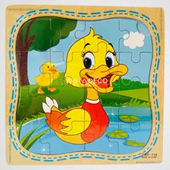 UNIVERSAL - Puzzle Infantil Rompecabeza de 16 Piezas Cada Una PATO