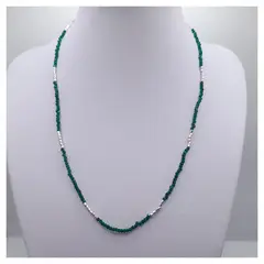CAT JOYAS - Collar de raíz de esmeralda con plata