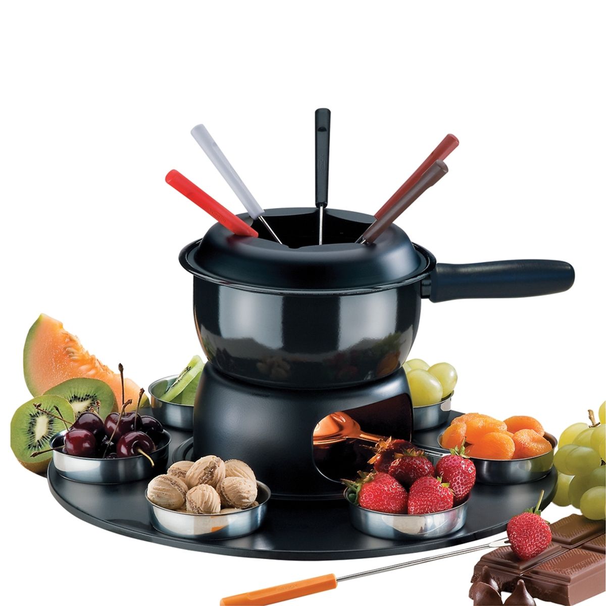 BRINOX - JUEGO FONDUE 17PZS EN ACERO INOXIDABLE