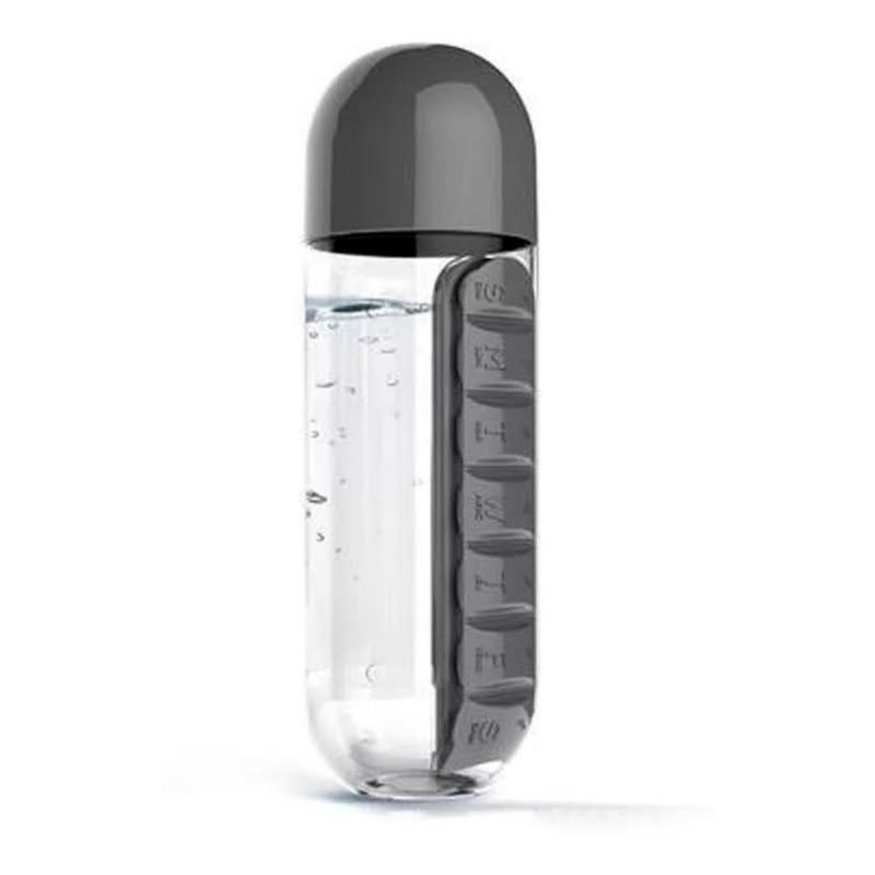GENERICO - Botella De Agua 600ml  Pastillero Organizador De Pastillas