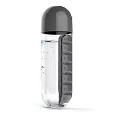 GENERICO - Botella De Agua 600ml Pastillero Organizador De Pastillas