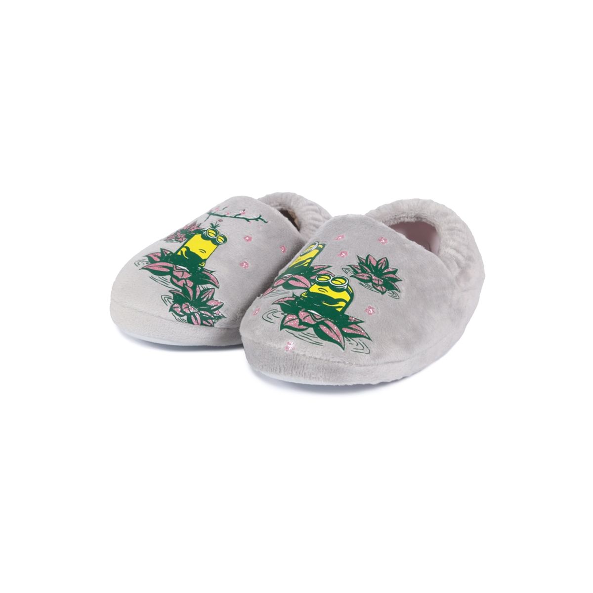 MINIONS - Pantufla Niña Flores Gris Minions