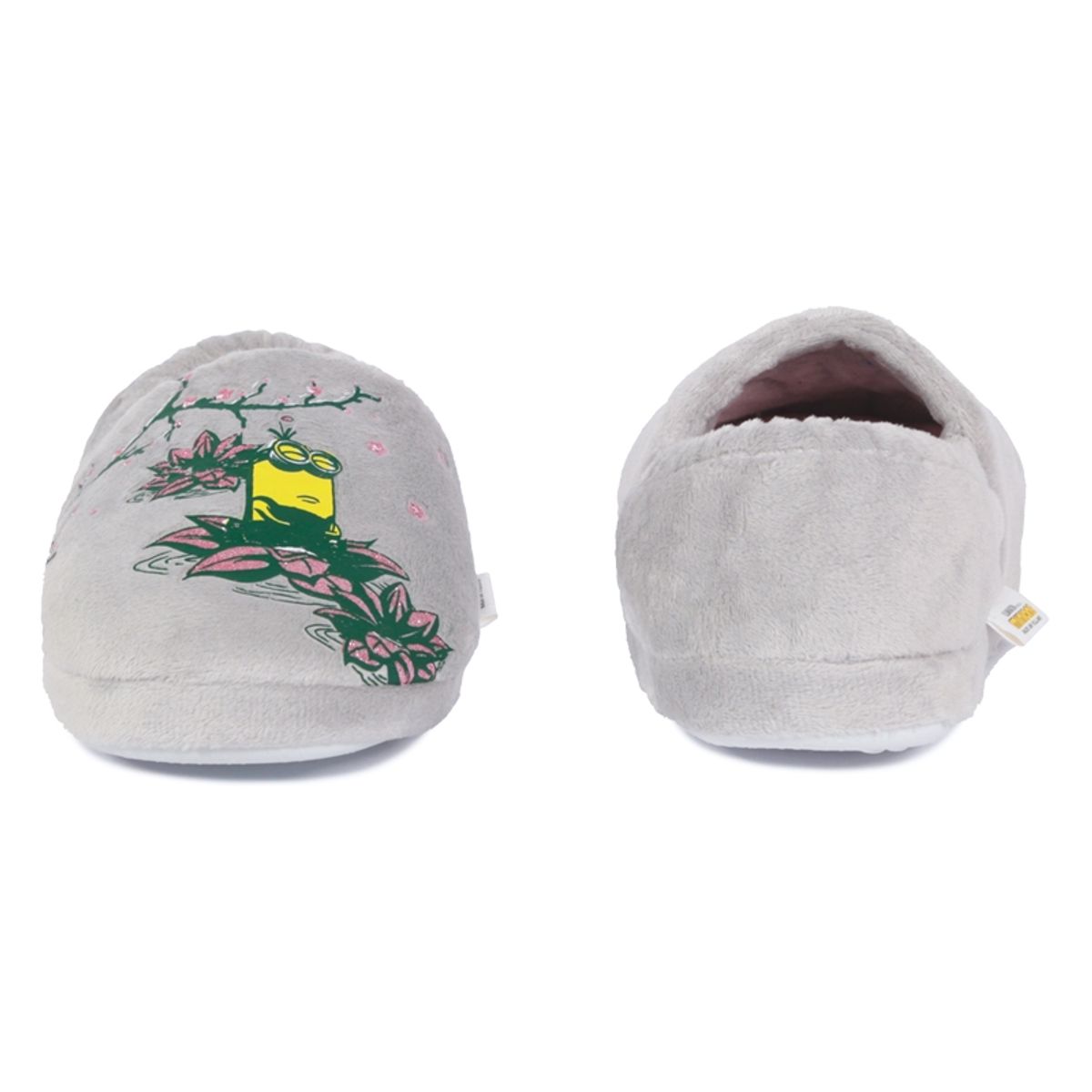 MINIONS - Pantufla Niña Flores Gris Minions