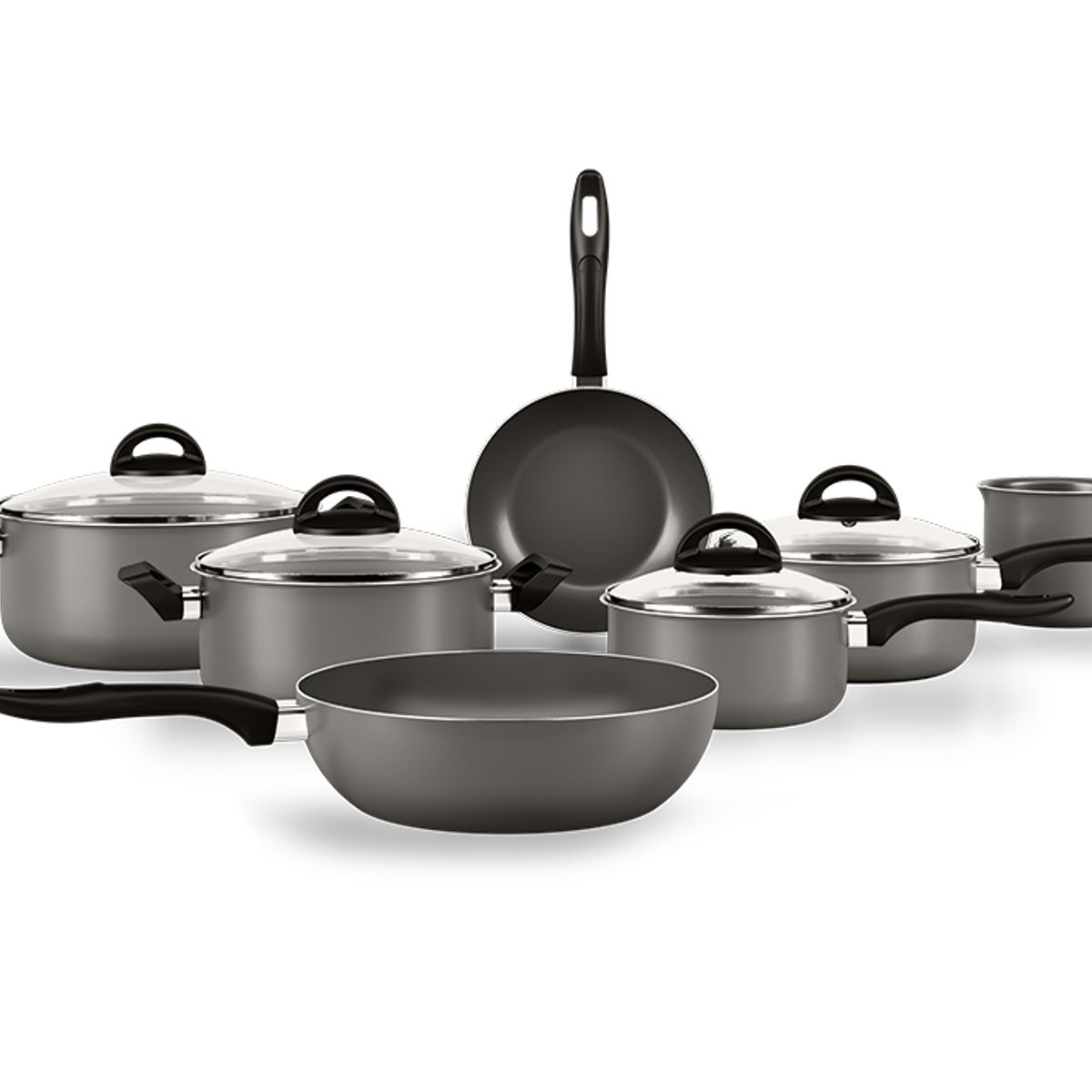 BRINOX - BATERIA DE COCINA 11PZS EN ALUMINIO PLATA