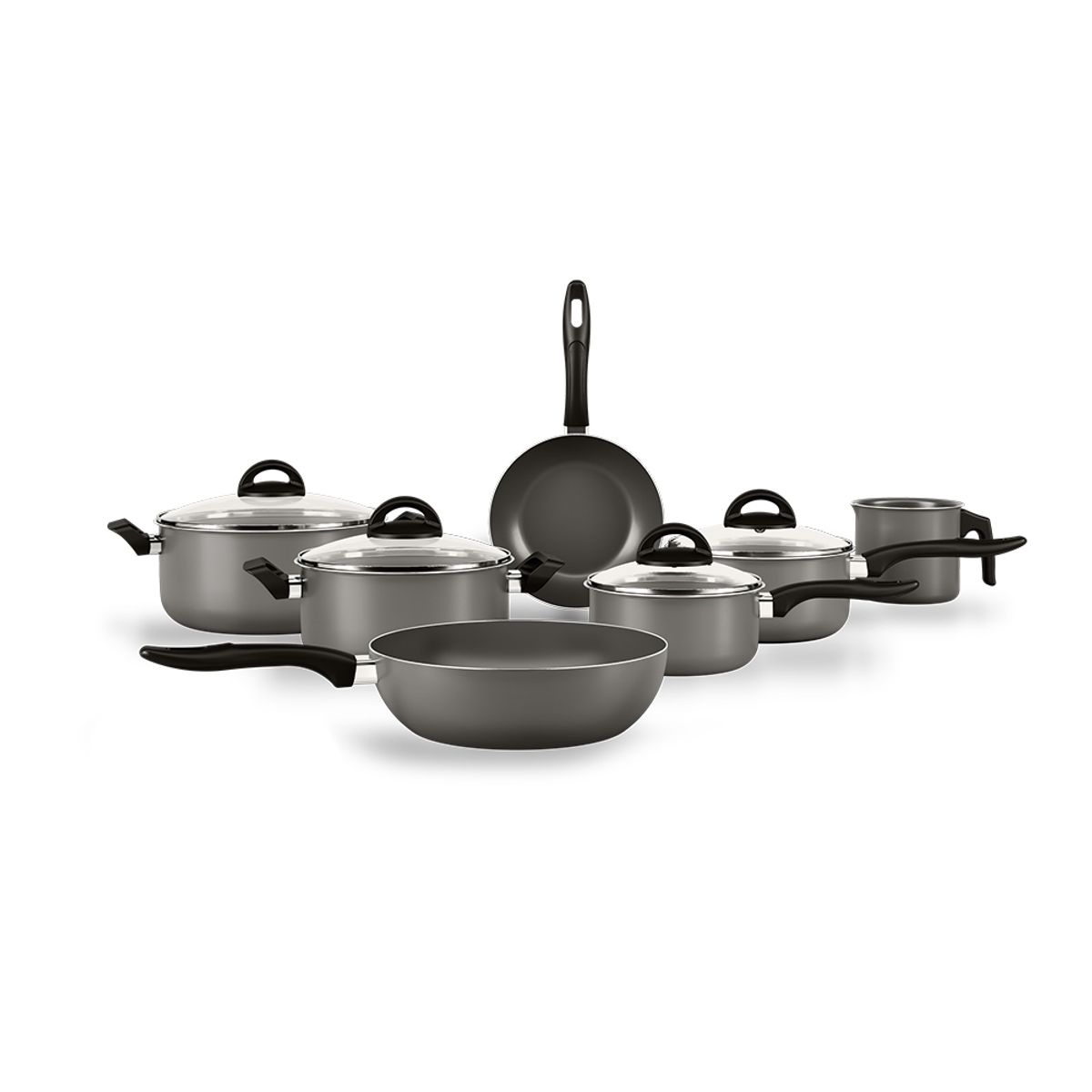 BRINOX - BATERIA DE COCINA 11PZS EN ALUMINIO PLATA