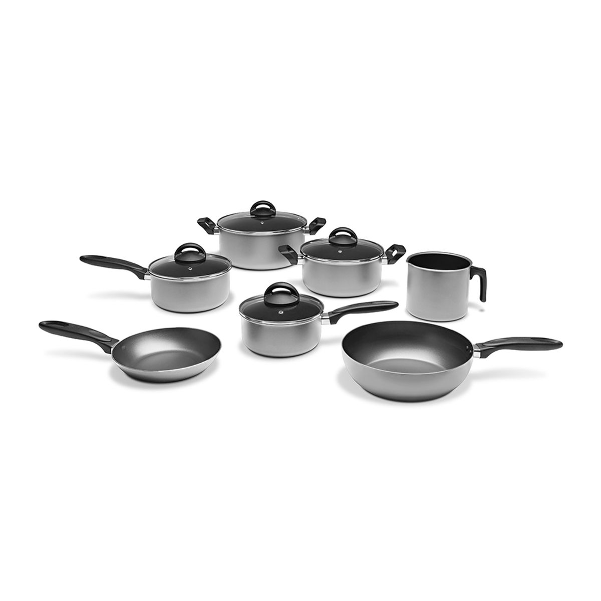 BRINOX - BATERIA DE COCINA 11PZS EN ALUMINIO PLATA