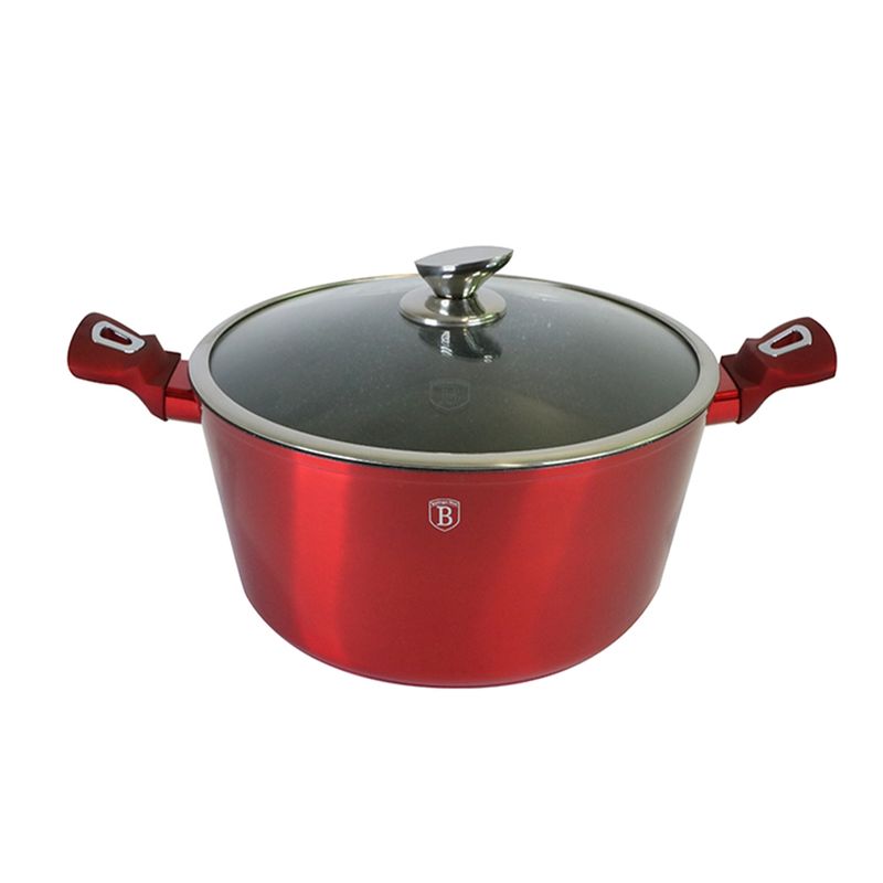BERLINGER HAUS - OLLA CACEROLA  2.5  LITROS LINEA GOURMET PREMIUM COLOR ROJO