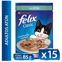 PURINA - Alimento húmedo FELIX® Adultos con Atún sobre 85g