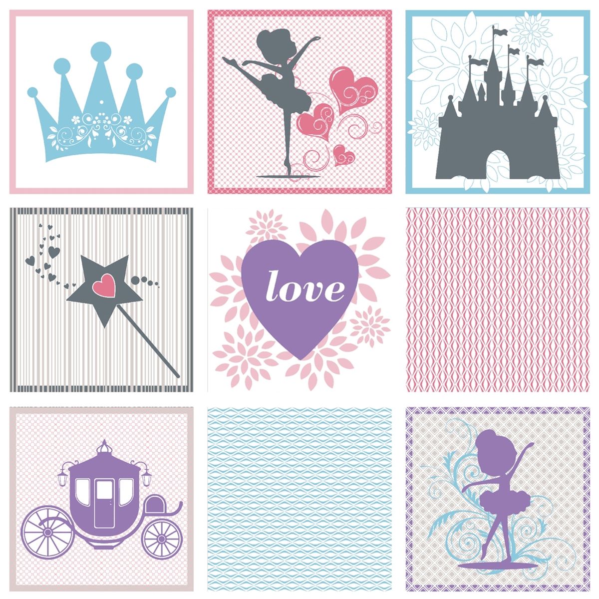 MONNO - 9 AZULEJO DECORATIVO DE VINIL AUTOADHESIVO PRINCESS