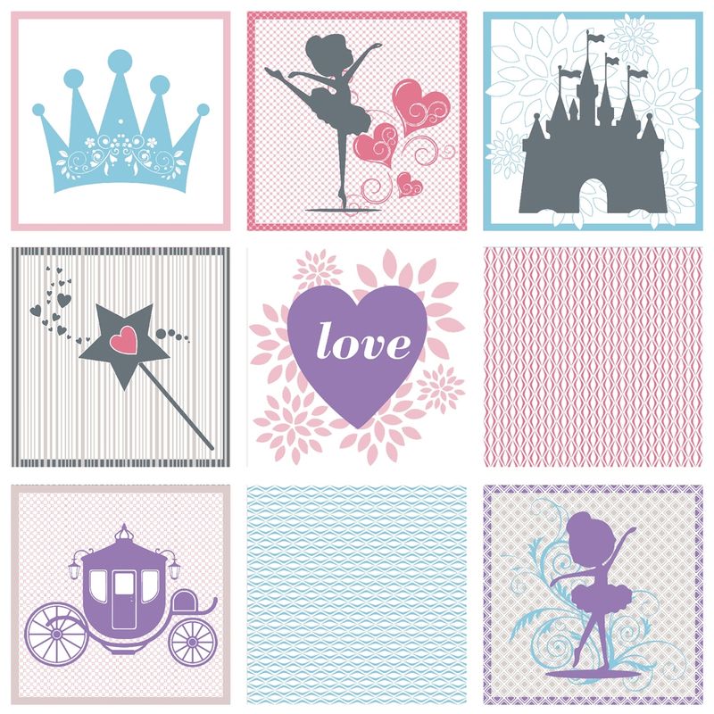 MONNO - 9 AZULEJO DECORATIVO DE VINIL AUTOADHESIVO PRINCESS