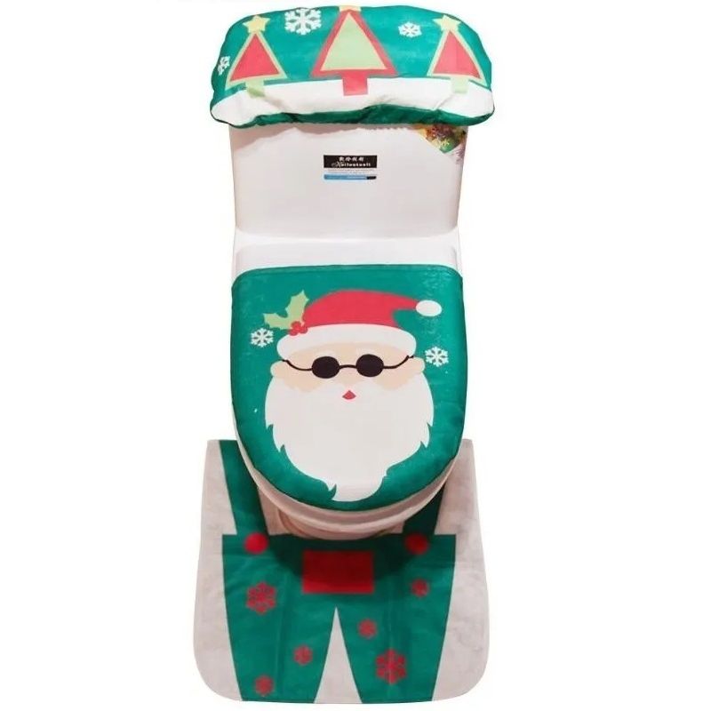 GENERICO - Set Fundas De Navidad Baño Decoracion Navideña Juego De Baño