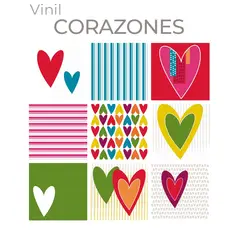 MONNO - Autoadhesivos Decorativos 27 Unidades 15x15cm Corazones