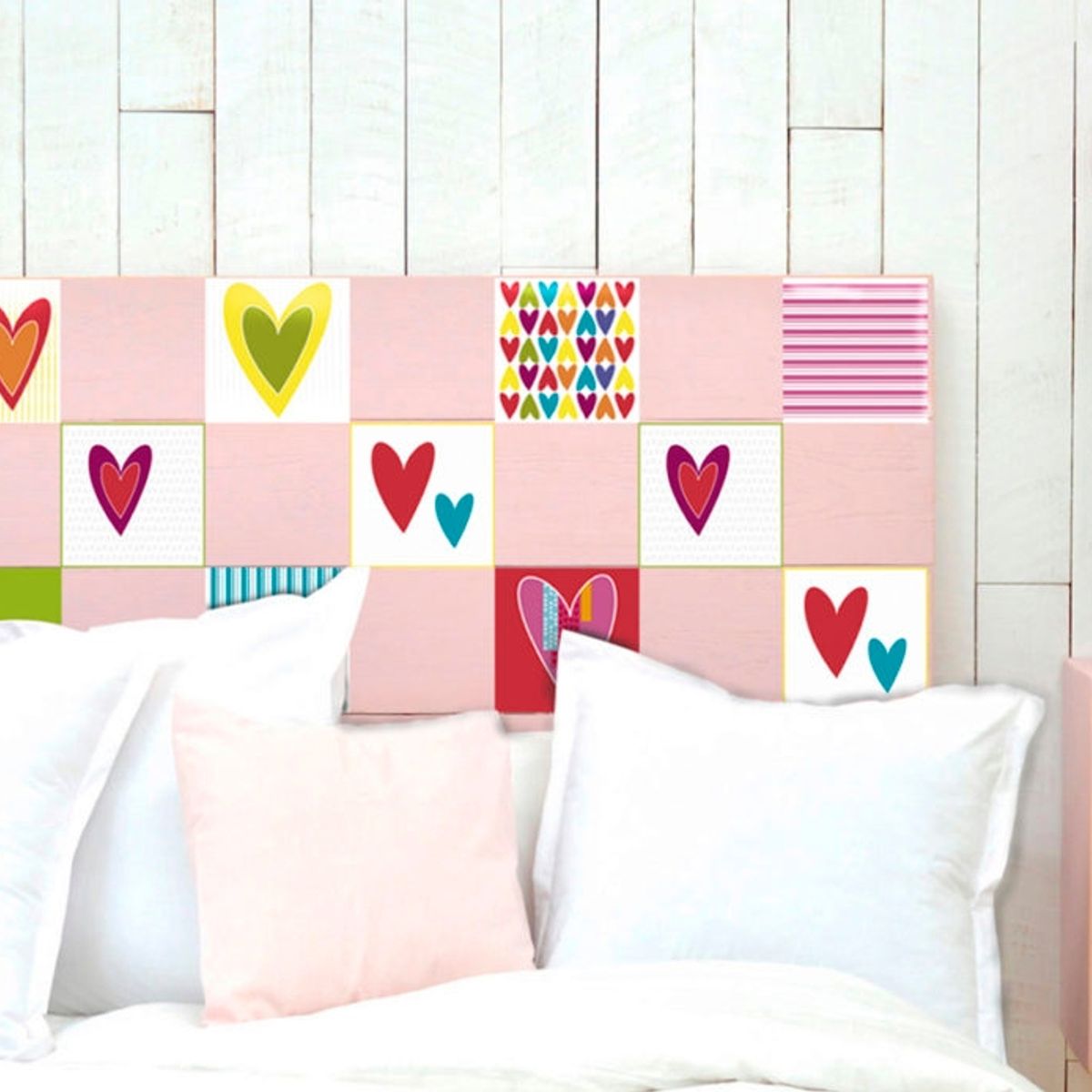 MONNO - Corazon Autoadhesivos Decorativos 27 unidades de 15x15 cm