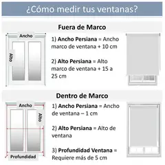 BERTEX - Cortina Roller Blackout Blanca 115x170 cm Persiana de altura ajustable