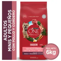 PURINA ONE - Alimento seco PURINA® ONE® Mini y Pequeño Pollo Cordero 6kg