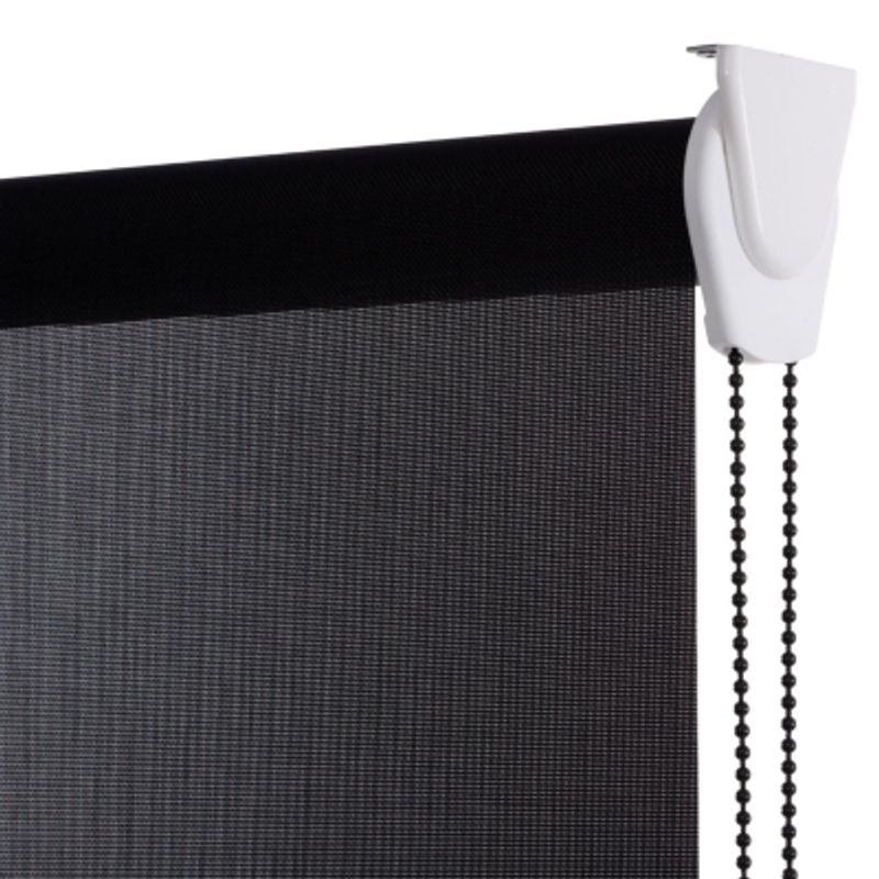BERTEX - Cortina Roller Sunscreen 190cm ancho x240cm alto Persiana Negra