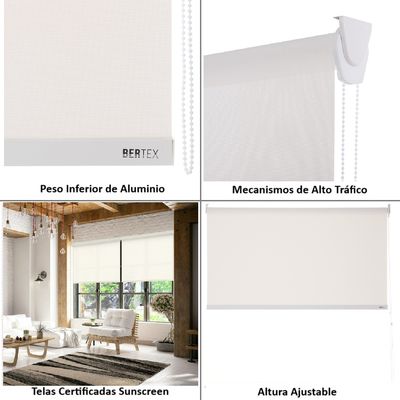 Imagen 2 del producto Cortina Roller Sunscreen Blanca 140x170cm Persiana de altura ajustable